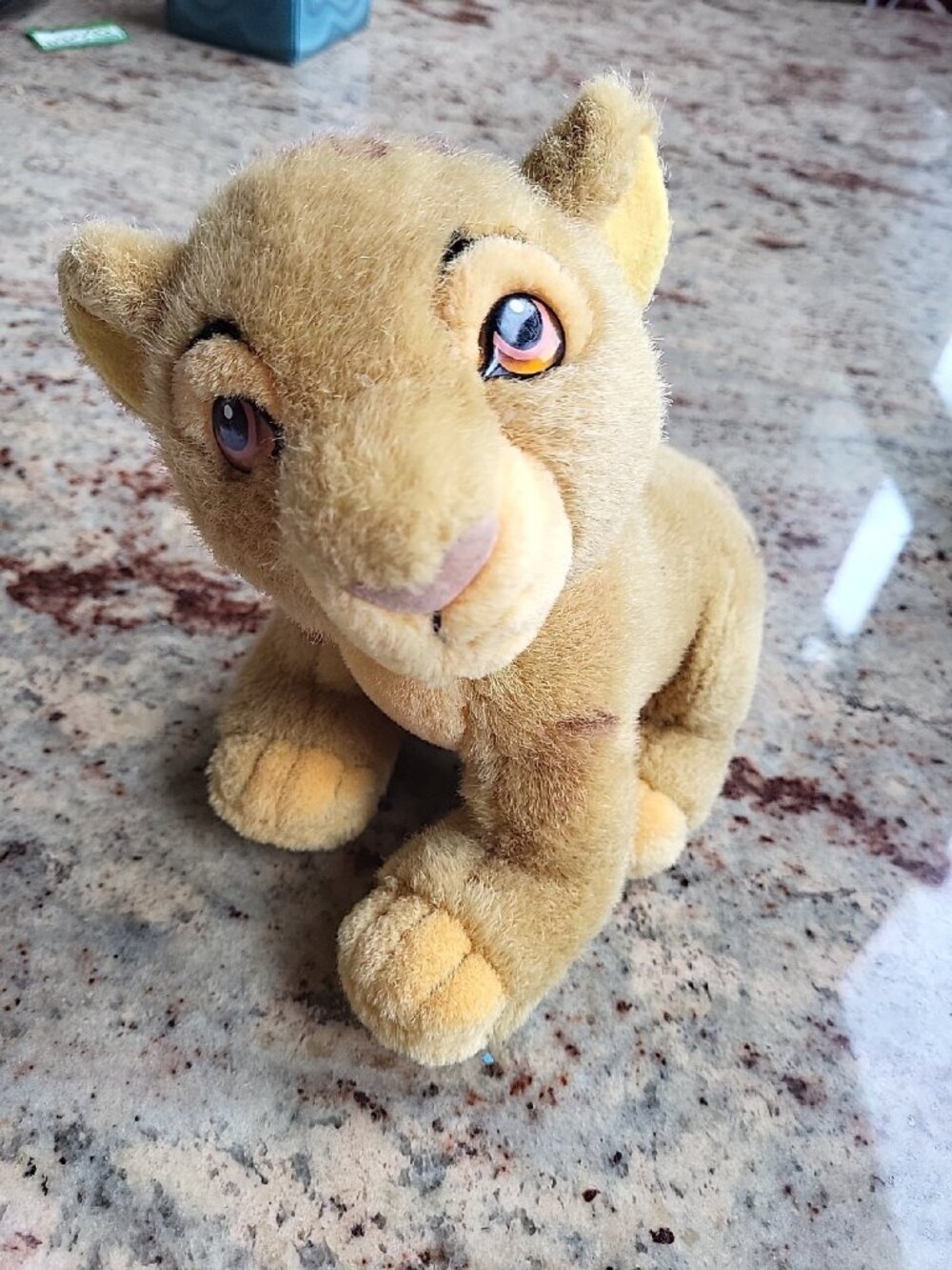 Plush Baby Simba Disney Store 8" sitting vintage young Lion King stuffed animal